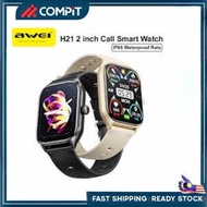 Awei H21 Full Screen Sport Smart Watch Bt Call Heart Rate Blood Pressure Monitor Waterproof Android 