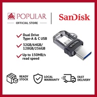 SANDISK SDDD3 Ultra Dual Drive USB3.0 OTG M3 32GB/64GB/128GB/256GB/Data Storage/External Disk (Black) by POPULAR