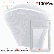 WINTE 100 Sheets PSA BGS Card Brick Film, Strong Transparent PSA BGS Slab Sleeve,  Durable Waterproo