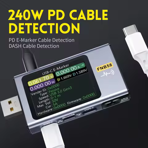 FNIRSI FNB58 тестер USB, измеритель напряжения и тока, быстрой зарядки PD/QC/PPS