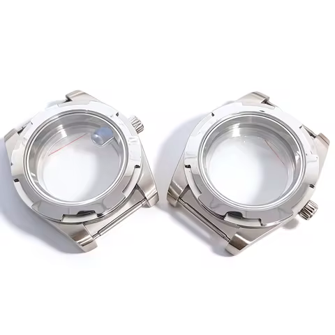 41mm Silver 316L Watch Case Fit 28.5mm-29mm Dial Sapphire For Seiko Oyster Datejust NH35/36/38/70 Au