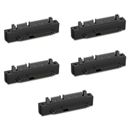 yunhaoSK-5PCS SFF-8482 SAS Female to SATA Male 15Pin Bend Head 90 Degree Angle Adapter Converter for