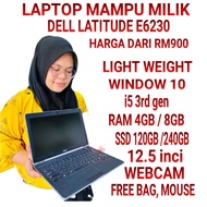 LAPTOP LAJU DELL E6230 CORE I5 3rd ,SSD ,GOOD CONDITION