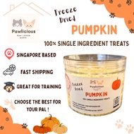 Pawlicious Freeze-dried Pumpkin Healthy Single Fibre Treats for Dogs Cats & Small Pets - Nutritious 