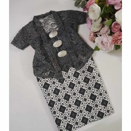 Dark Grey Colour Kelabu Kebaya Kids Newborn - 4Y, Kebaya Budak, Baju Raya Budak 2025