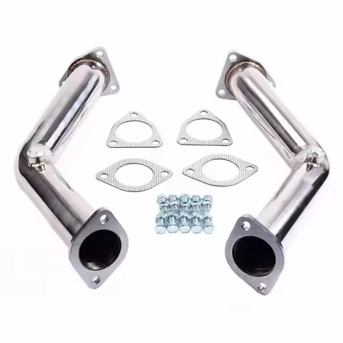 Engine Parts Exhaust Downpipe Pipes Silver For NISSAN 03-06 350Z G35 Z33/G35 V35 VQ35DE Stainless Au