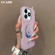 Soft Double Layer 2 in 1 Phone Case Compatible For Honor X5C X5C Plus X6c Moon and Dolphin Design Sk