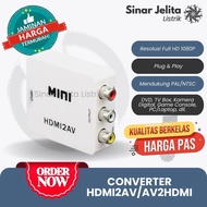 HDMI2AV OR AV2HDMI Converter Adapter Mini | HDMI TO AV Converter AV TO HDMI Video Converter HD