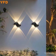YFD Outdoor Waterproof Aisle Rectangular Wall Lamp New Style Wall Lamp Nordic Style Simple Light Lux