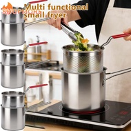 Food Grade 304 Stainless Steel Skewer Frying Pot- Multipurpose Detachable Oil Drain Basket French Fr