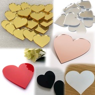 MERAH [1 - 5 cm] Heart Love/s Heart/s - Gold Acrylic Silver/s Rose Gold/s Black/s White/s Brown/s Re