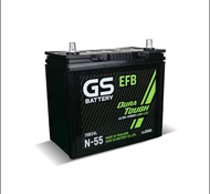 แบตเตอรี่ GS รุ่น N55 EFB 55 แอมป์ ขั้ว L รองรับ ISS