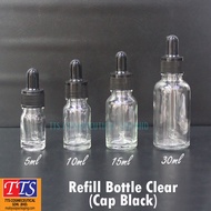 [30 pieces] Botol Serum Clear Glass Dropper Serum Bottle  / Essential Oil Bottle / Botol Serum / Bot