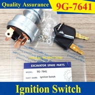 Starter Ignition Switch For Caterpillar 9G7641 9G-7641 With 2 Keys