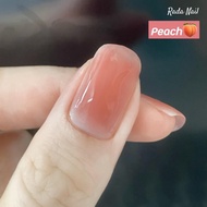 สีทาเล็บ เงาพรีเมี่ยม เจลไม่ต้องอบ Rada nail สีส้มพีช