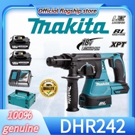 สว่านกระแทก MAKITA DHR242 ดั้งเดิม 18V สว่านกระแทกแบบชาร์จไฟได้ สว่านกระแทกไร้สาย แบตเตอรี่ลิเธียม 2