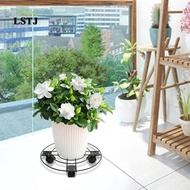 [Lstjj] Plant Stand with Plant Saucer Rolling Plant Stand Plant Tray Roller with 4 Casters Iron Pallet Trolley for Office Shop