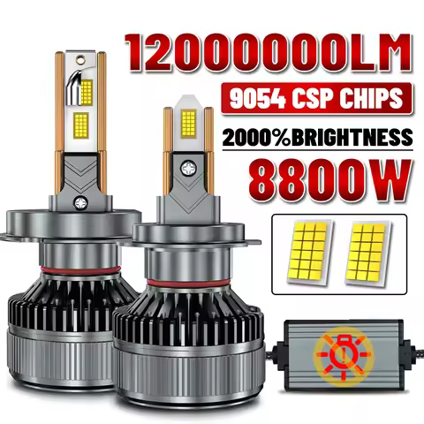 6 Copper pipes H7 LED Headlight Bulbs CANBUS H4 9003 HB2 Hi/Lo H1 H8 H9 H11 9005 HB3 9006 HB4 6000K 