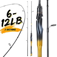 Sougayilang Fishing Rod 1.8M Spinning/Casting Lure Rod Carbon Fiber Construction 12 LB Rod