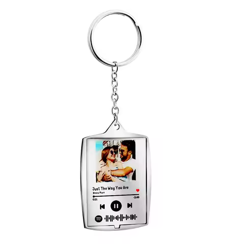 Personalized Custom Photo Singer Name Date Album Scan Spotify Code Acrylic Music Keychain Plaque Key