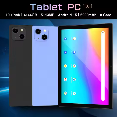 2026 New 10.1 Inch Tablet Pc 4GB RAM 64GB ROM Android 15 Octa Core 3G 4GLTE 5G Internet WiFi Interne