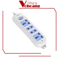 Ổ cắm điện chính hãng Huntkey HK-A42 4 lỗ có công tắc 2500W dây dài 3M