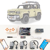 for Lego Technic Land Rover Defender 42110 Motor and Remote Control Upgrade Kit, 3 Motors, APP 4 Mod