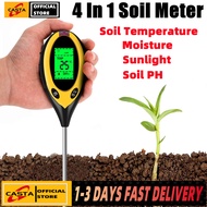4-in-1 Soil Tester, Soil Moisture/Temperatur/Light/pH Meter, Gardening Farm Lawn Test Kit Tool, Digi