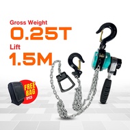 Chain Block 0.5Ton / 0.25Ton / 0.75Ton X 1.5M Chain Cadena Lever Hoist Lever Block Lock Heavy Duty C