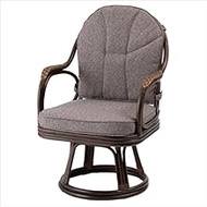 Higashiya NRS-440GY Rattan Swivel Chair W 22.0 x D 23.2 x H 3.2 x SH1.6 inches (56 x 59 x 83 x 40 mm