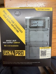 Nitecore USN4 Pro 雙槽 Sony 相機 NP-FZ100 充電器