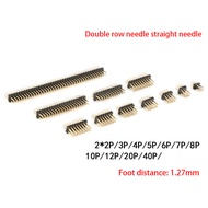 1.27mm 1.27 Double Row Male 2~40P Breakaway PCB Board Pin Header Connector Strip Pinheader 2*3/4/5/6