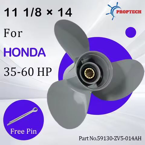 11 1/8*14 For Honda Outboard Propeller 35hp 40hp 45hp 50hp 60hp Boat Motor Aluminum Alloy Screw 3 Bl