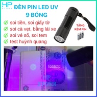 Counterfeit money detector, 9-bulb UV LED, document scanner, passport, driver's license, lottery tic