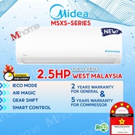 (WEST MSIA) Midea MSXS 2.5HP Inverter Air Conditioner With Ionizer Extreme Save