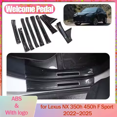 Car Welcome Pedal for Lexus NX 350h 450h F Sport 2022~2025 2023 ABS Door Sill Scuff Threshold Guard 