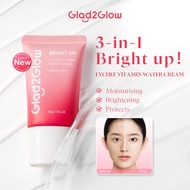 Glad2Glow Lychee Vitamin Water Cream 30g SPF 30 PA+++ Tone Up Cream BB & CC Sunscreen Moisturizer Wh