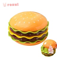 ROXUL Mini Dinner Plate, 5/7 Layers Burger-Shaped Stackable Hamburger Plate Set, Creative Multi-func