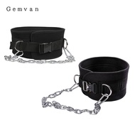 Gemvan SiaBiced Dip Belt Weightlifting Belt with Chain, Waist Support Belt Bodybuilding Belt for