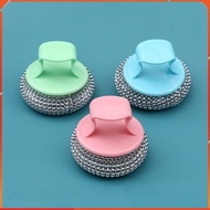 Super Durable STAINLESS IRON Pot Brush with Clean and Convenient Handle _GD888