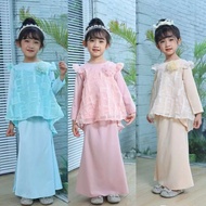 Muslimah Baju Kurung Budak Peplum Kurung Kedah Baju Raya Budak Perempuan 2023