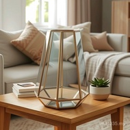 Manufacturer Octagonal Preserved Flower Wholesale Supply Glass Glass Crafts Geometric Flower Room Fl