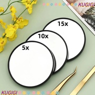 KUGIGI Magnification Mirror, 5x/10x/15x With Suction Cup Makeup Mirror, Round Blackhead Magnifying M