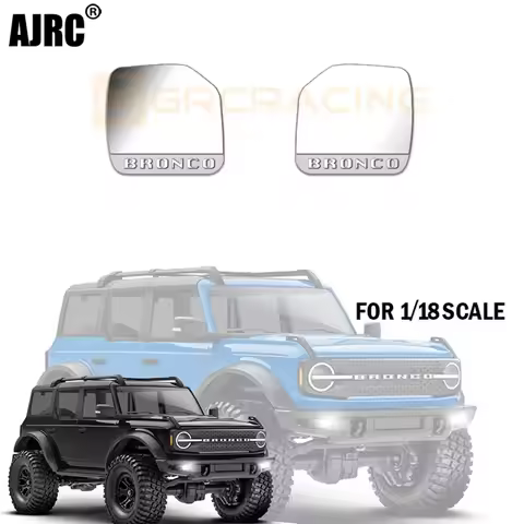 Stainless Steel Rear View Lens Specular Reflector For Traxxas Trx-4m 1/18 Bronco Trx4m Rc Crawler Ca