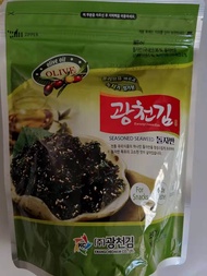 South Korea Guangchuan Original Import Fried Seaweed Olive Oil Green Tea Flavor Roasted Seaweed Bibimbap Baby Children Instant Food 70G