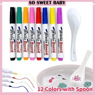 Magical Water Painting Pen Floating Pen Doodle Pen Whiteboard Marker Water Drawing Pen with Spoon