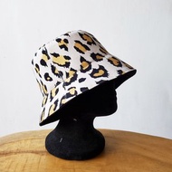 法式女孩風漁夫帽 豹紋漁夫帽 雙面漁夫帽 遮陽帽 日本設計布
