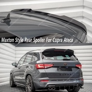 Gloss Black Maxton Style Rear Spoiler Caps For Seat Cupra Ateca/Ateca FR 2017-2024 Rear Top Tali Win