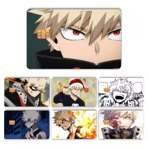 Anime B-Bakugo K-Katsuki Card Stickers Ultra-thin Waterproof Scratch Resistant Sticker, Personalized