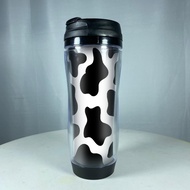 Tumbler Elegan Mewah Motif Sapi Hitam Putih Botol Minum Souvenir Gelas